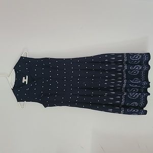 Talbots dress, blue, floral, petite